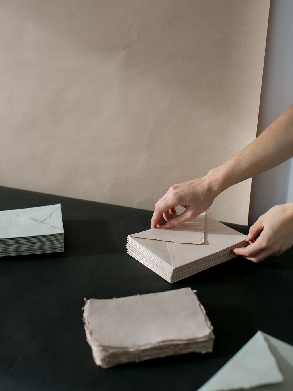 Handmade Paper in White Sand